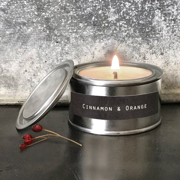 Tin candle - Cinnamon & orange