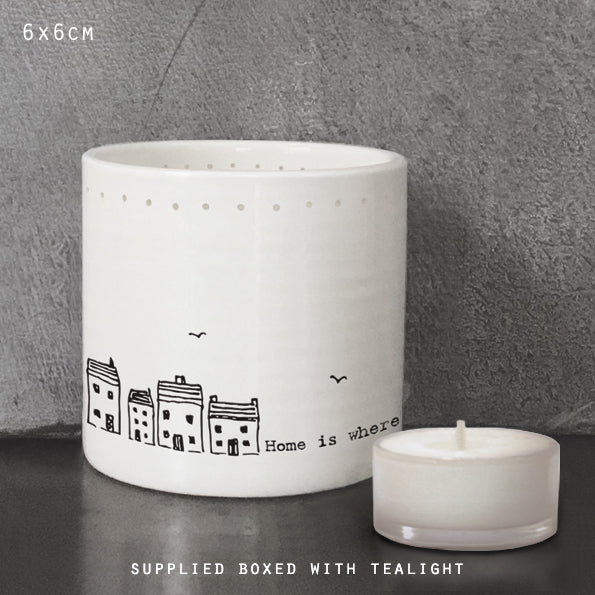 Tea light holder - Home is where the heart is