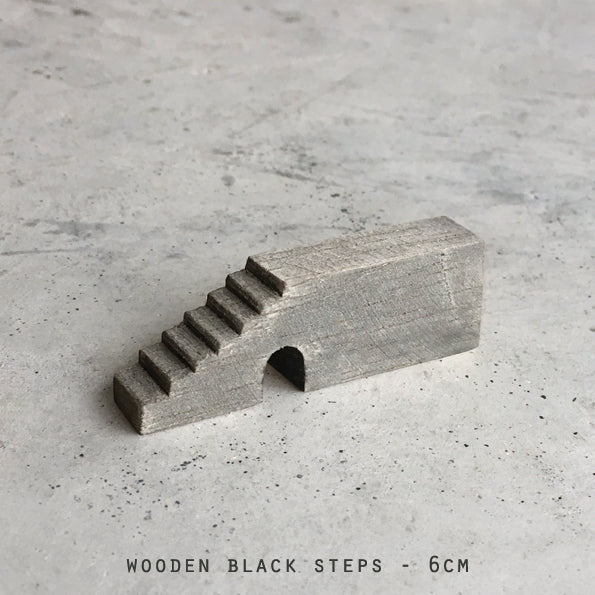 Tiny wooden steps-Black