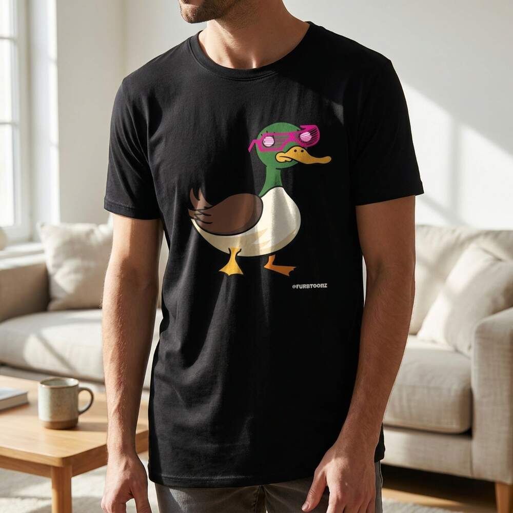 Techno Duck · T-shirt, In use, Black
