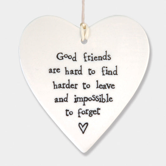 Porcelain round heart - Good friends