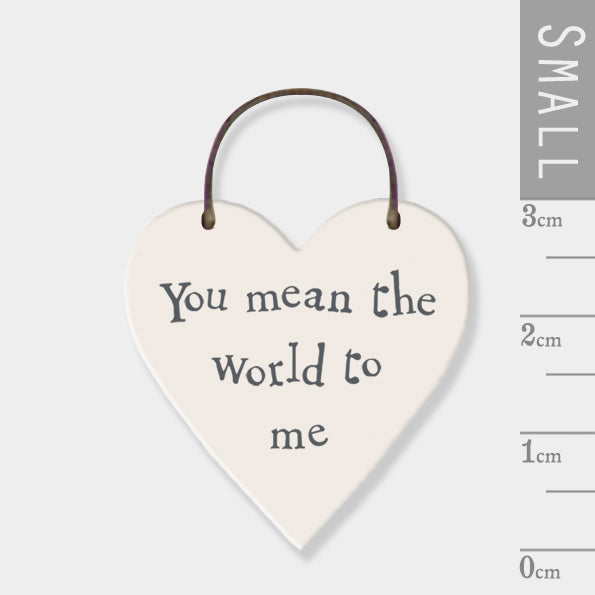 Little heart sign - You mean the world to me