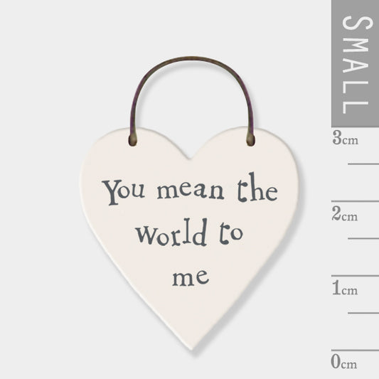 Little heart sign - You mean the world to me