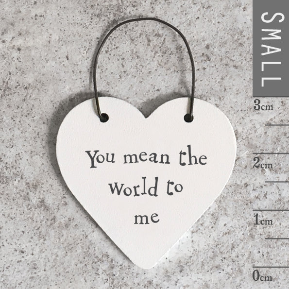 Little heart sign - You mean the world to me