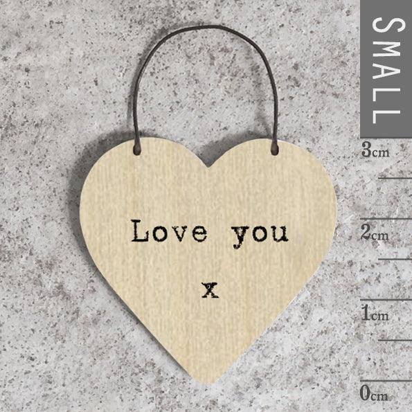 Little plywood heart - Love you