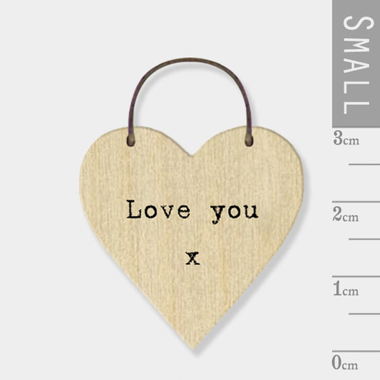 Little plywood heart - Love you