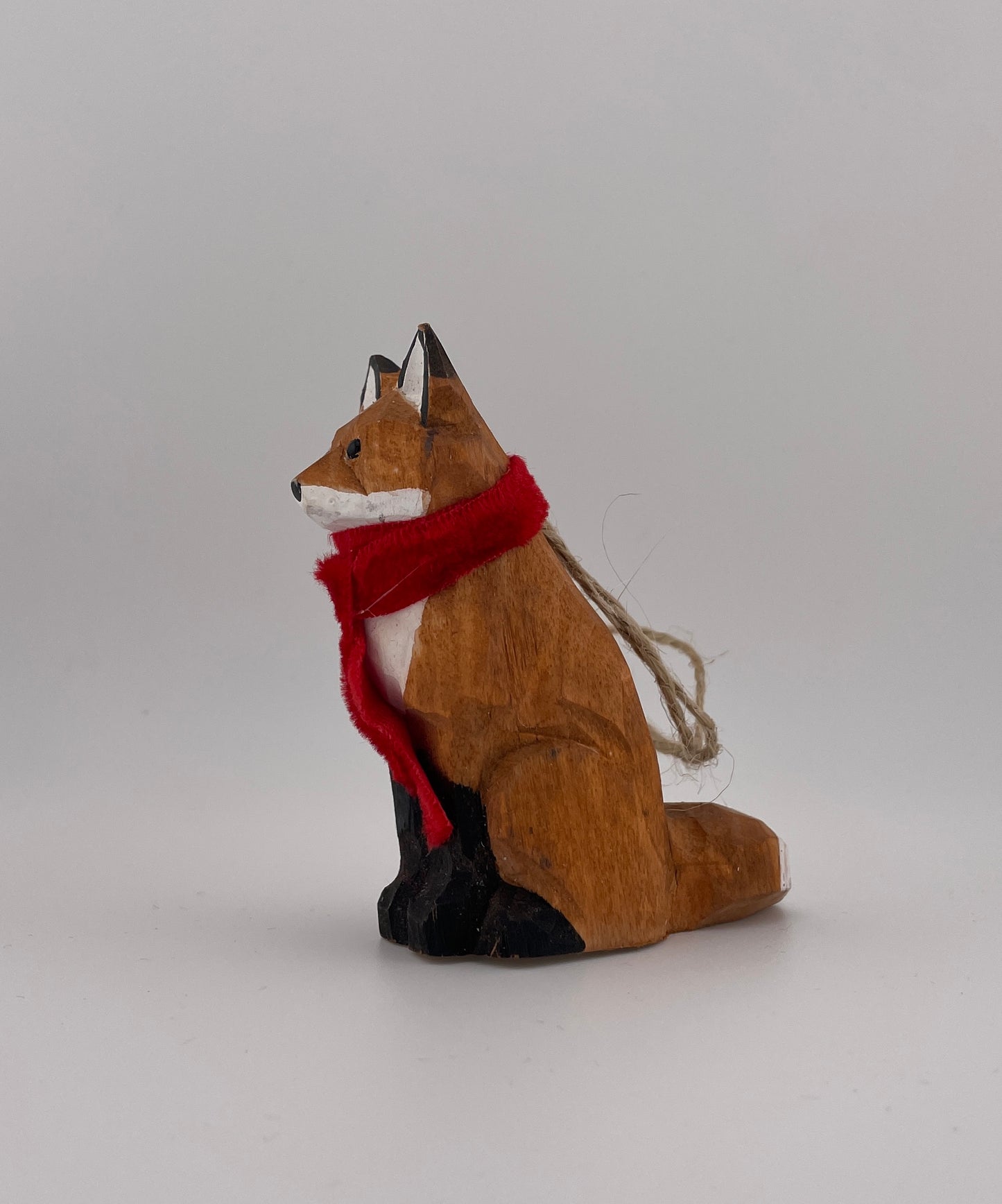 Sitting Fox Wooden Hanging Decoration