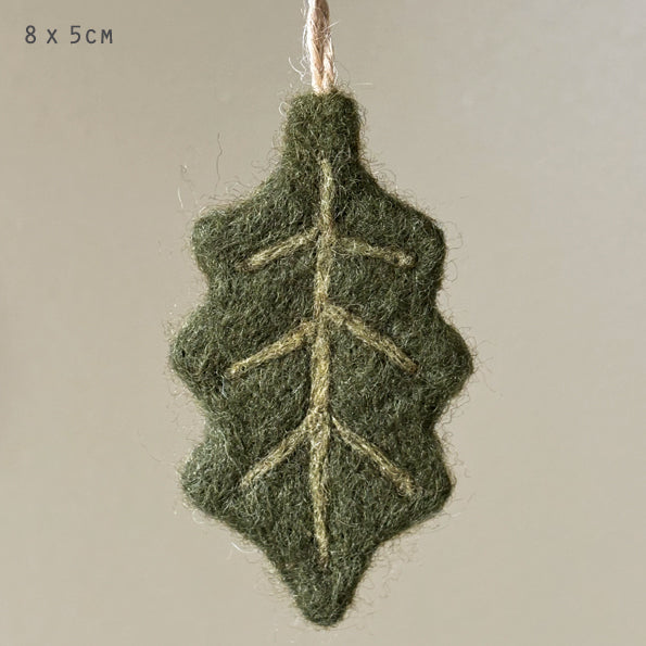 Felted autumn leaf hanger-Holly