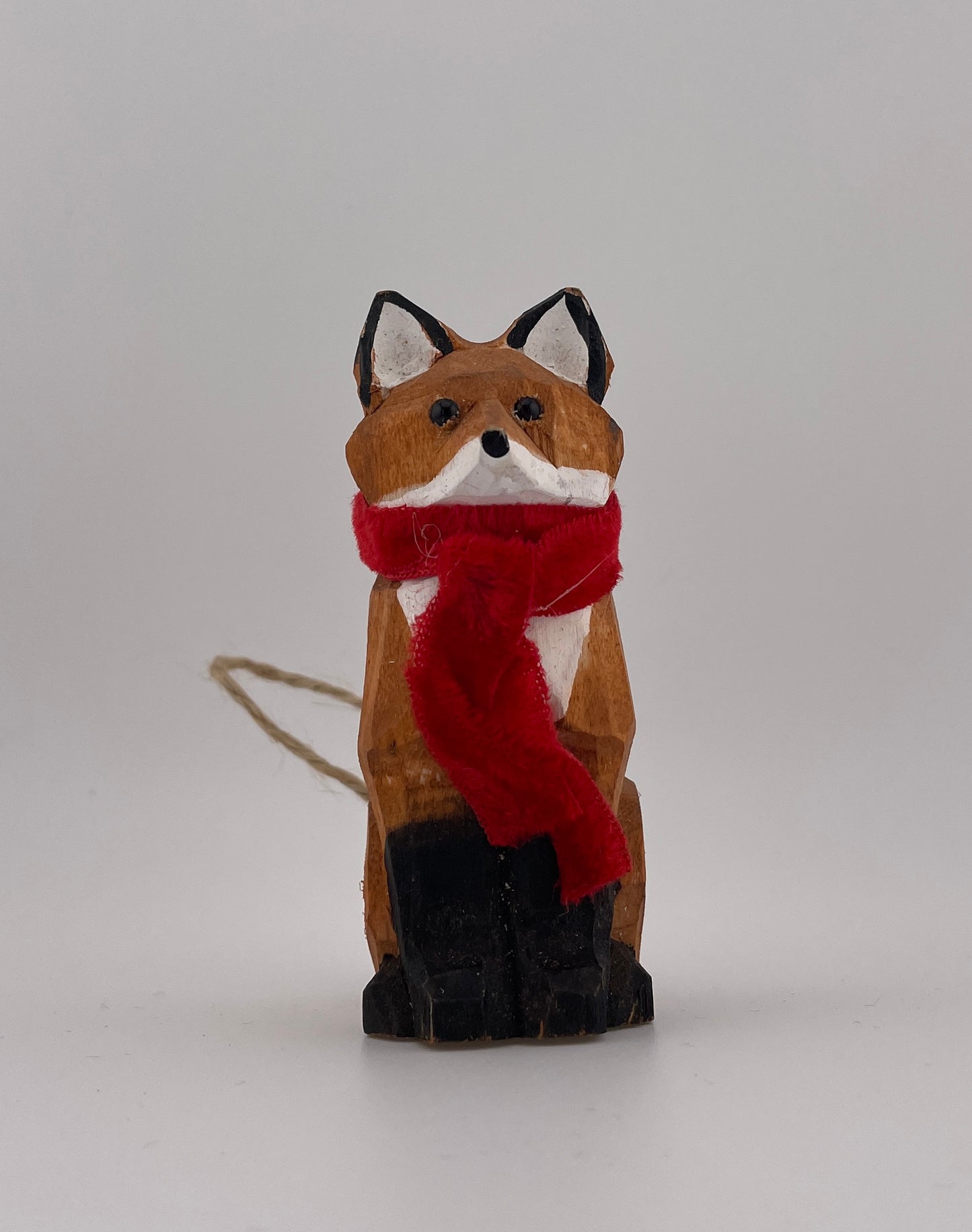 Sitting Fox Wooden Hanging Decoration