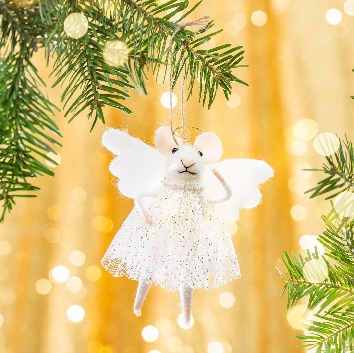 Angel Mouse Felt Hanging Decoration