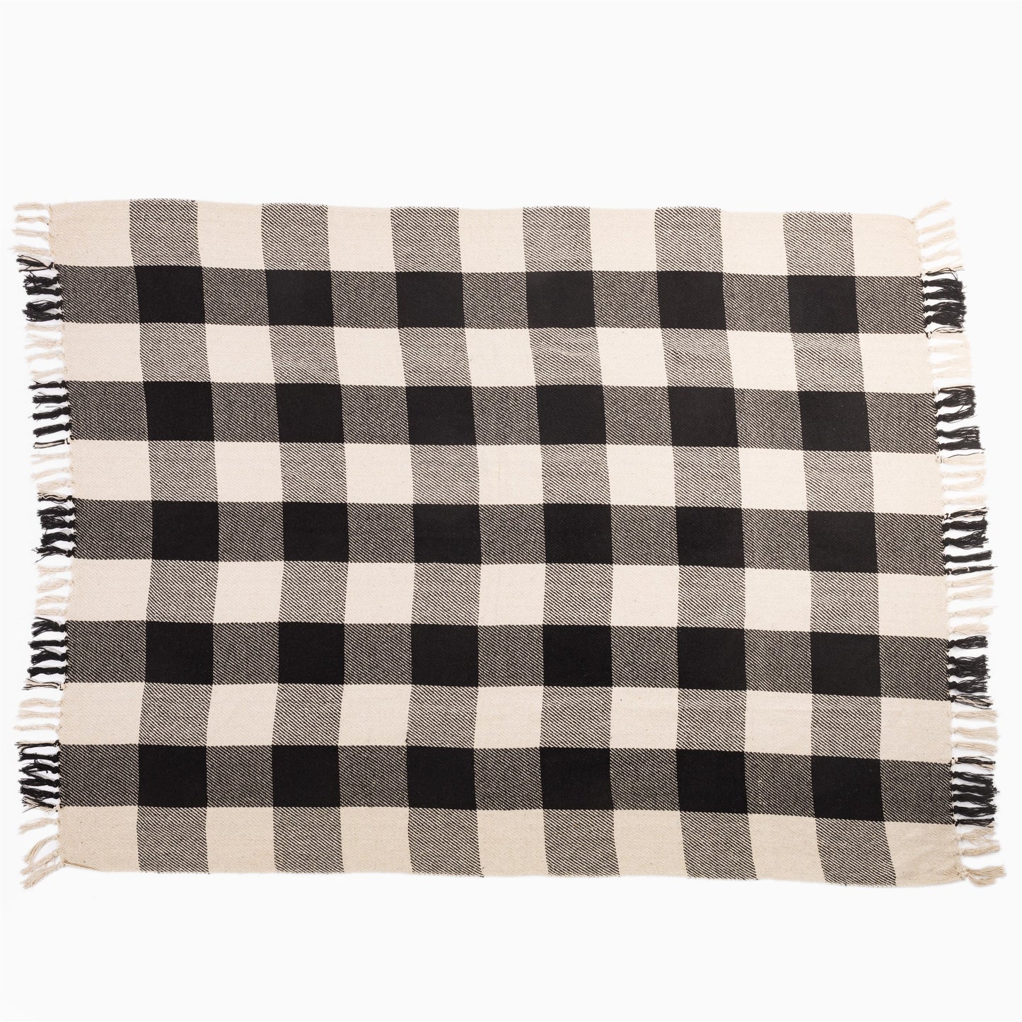 Black Checkboard Throw