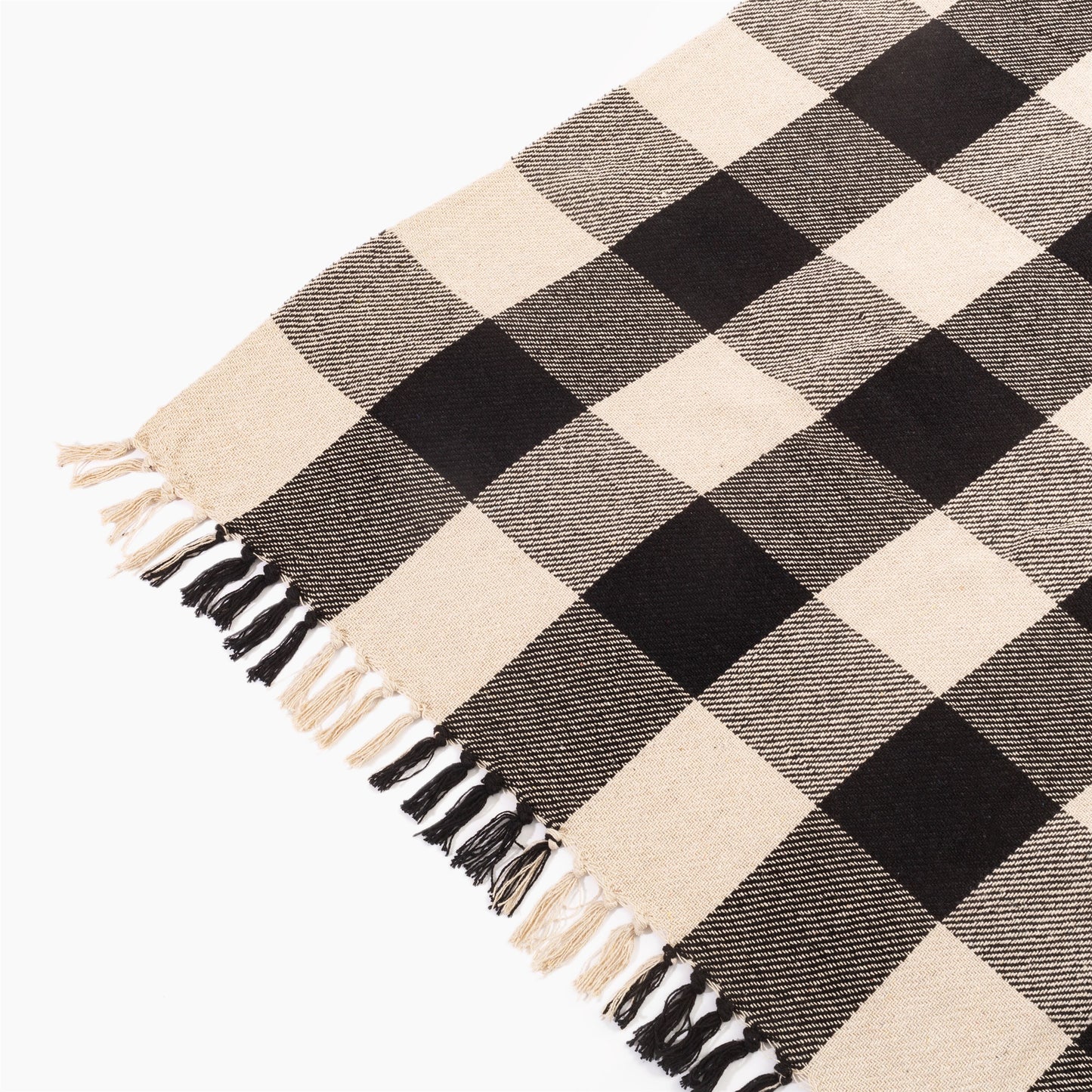 Black Checkboard Throw