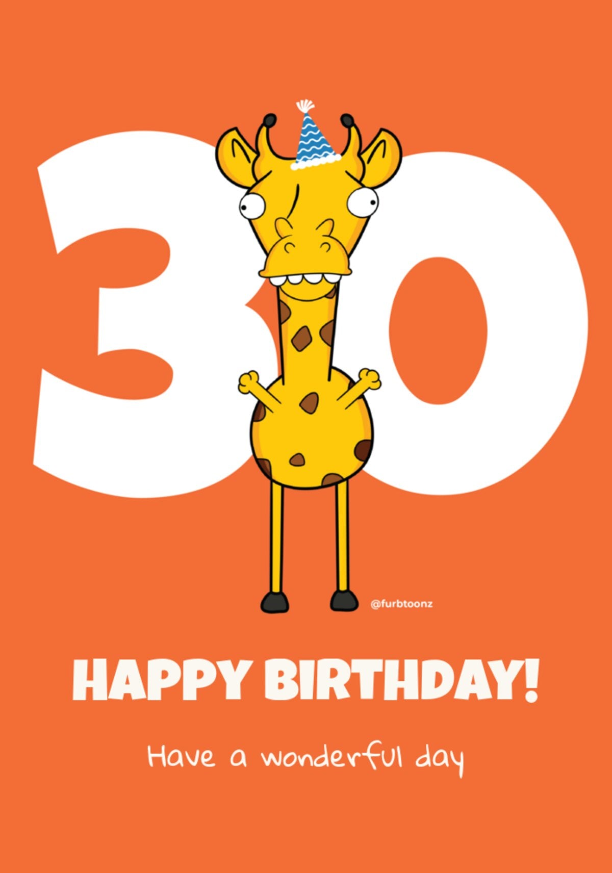Card - Jerry Giraffe Birthday Card