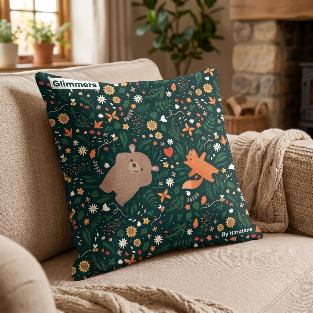 Meadow Gazers - LARGE Green · Cushion (TESTER)