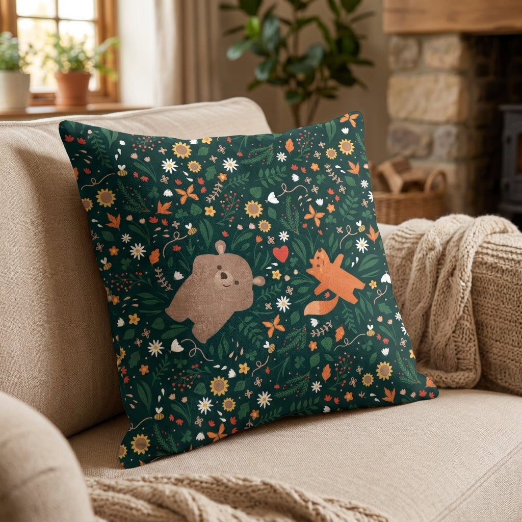Meadow Gazers - LARGE Green · Cushion (TESTER)