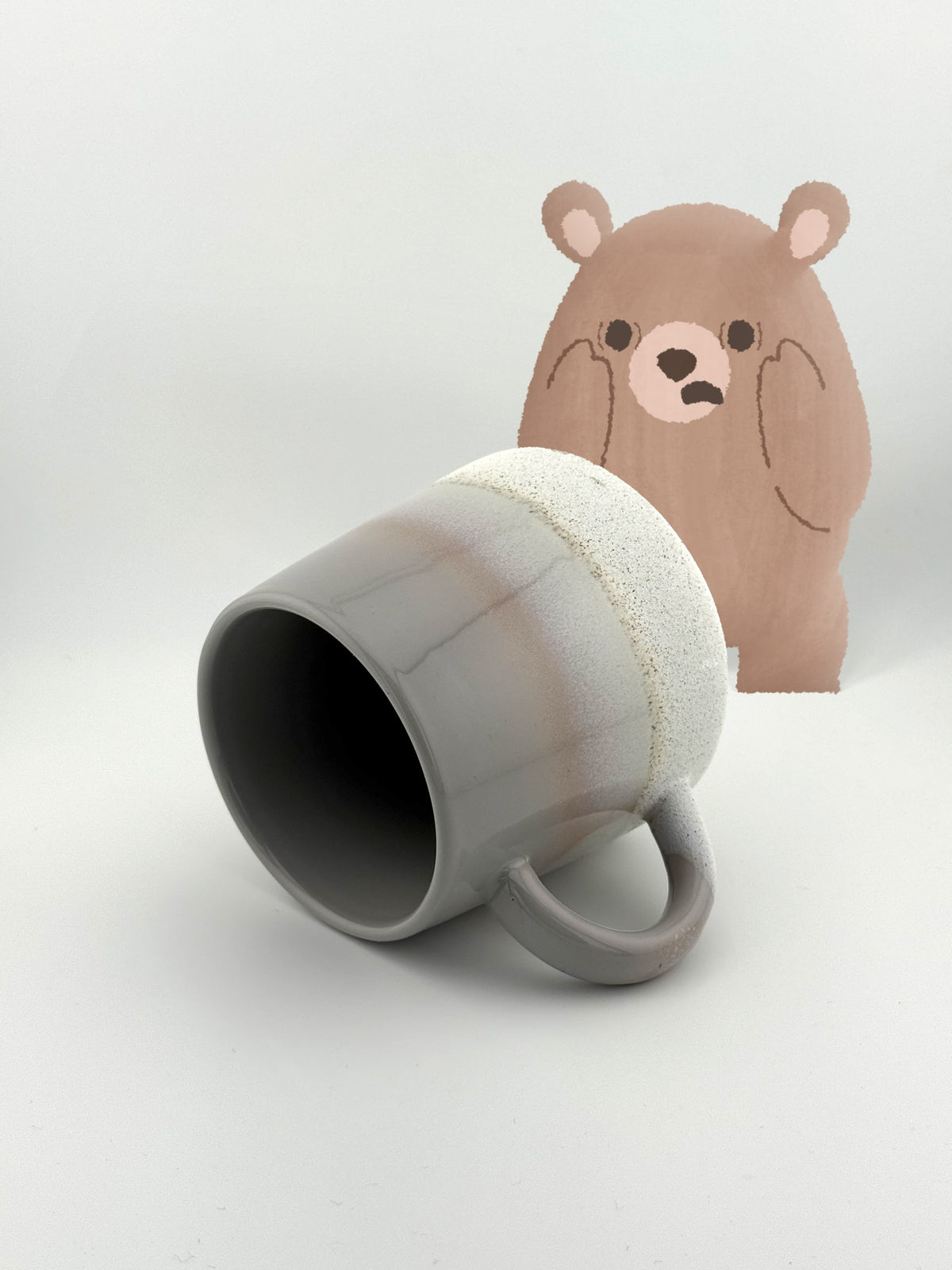 Mojave Glaze Grey Mug with the Glimmers bear