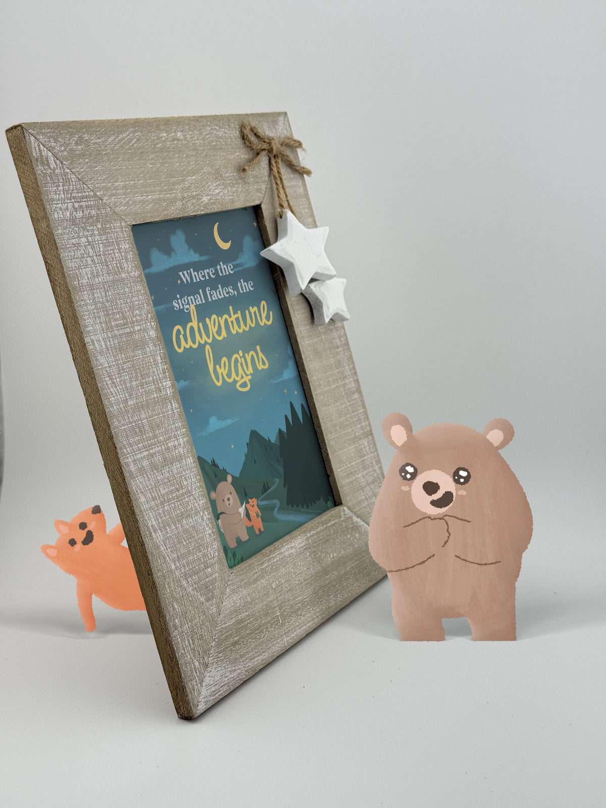 Stars Single Frame with the Glimmers bear and fox