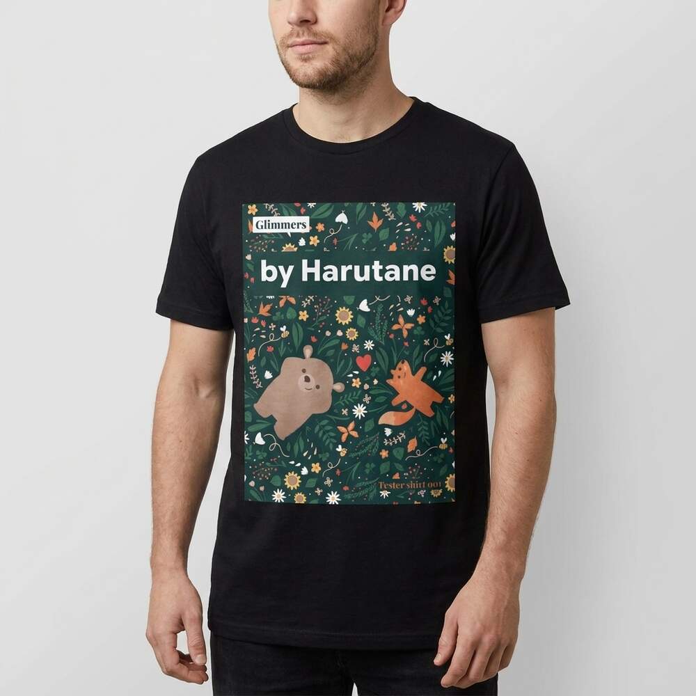 Meadow Gazers - LARGE Green · T-shirt (TESTER), In use, Black 3