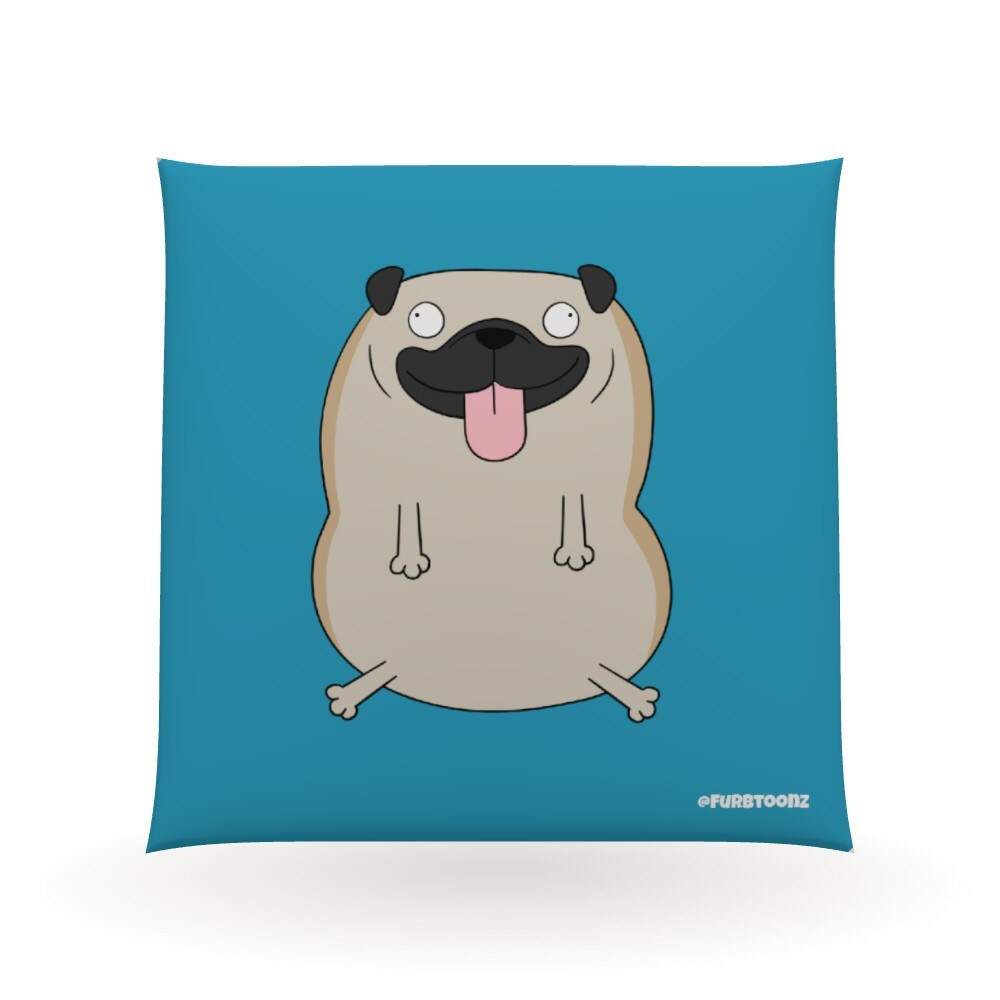 Dave The Pug Cushion, Front 2