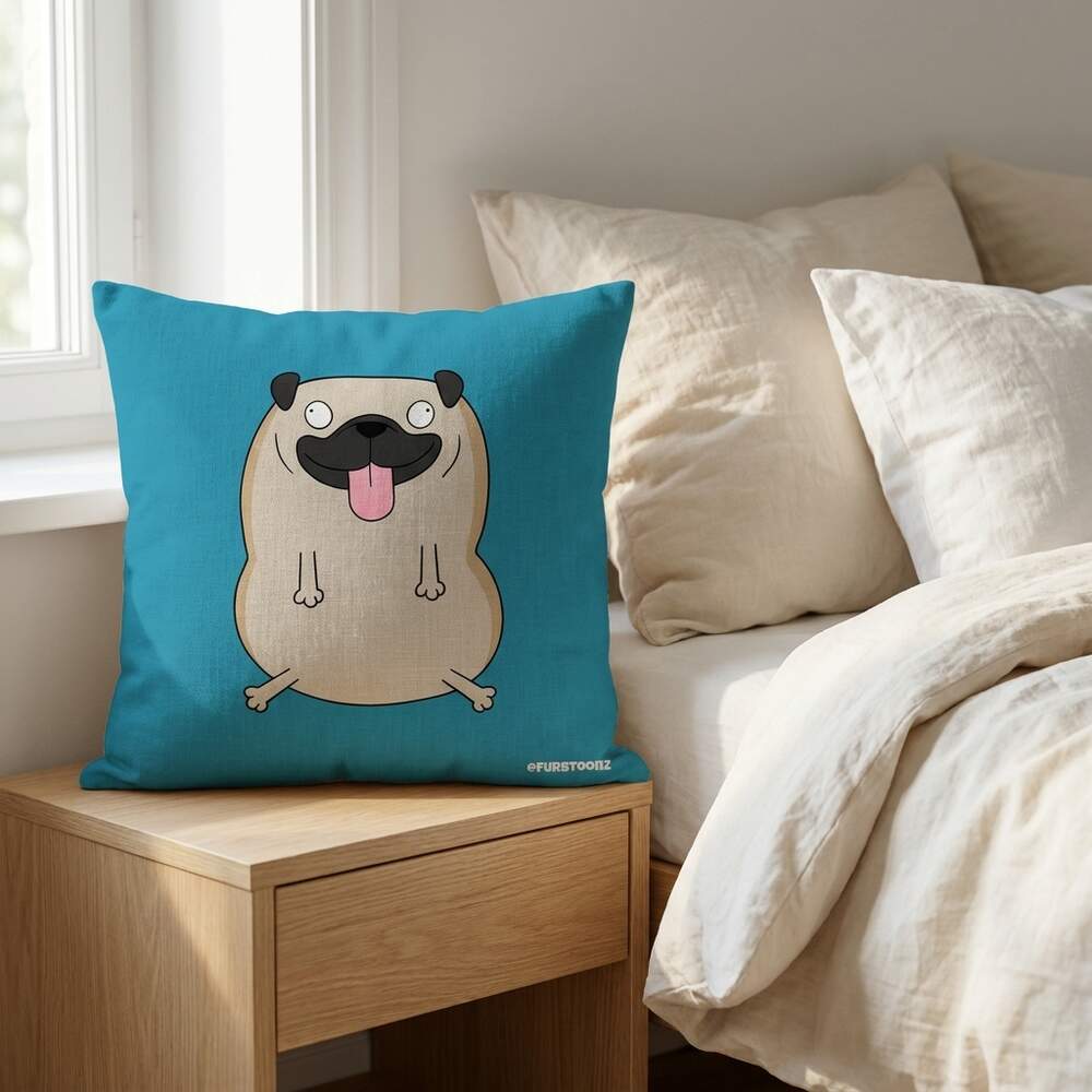 Dave The Pug Cushion, Front