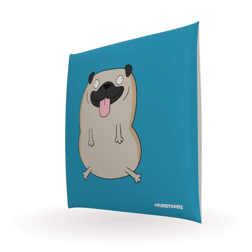 Dave The Pug Cushion, Side