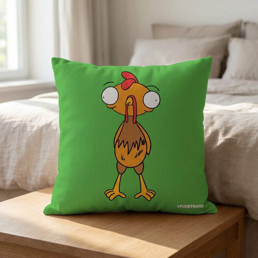 Chase the chicken Cushion, Front