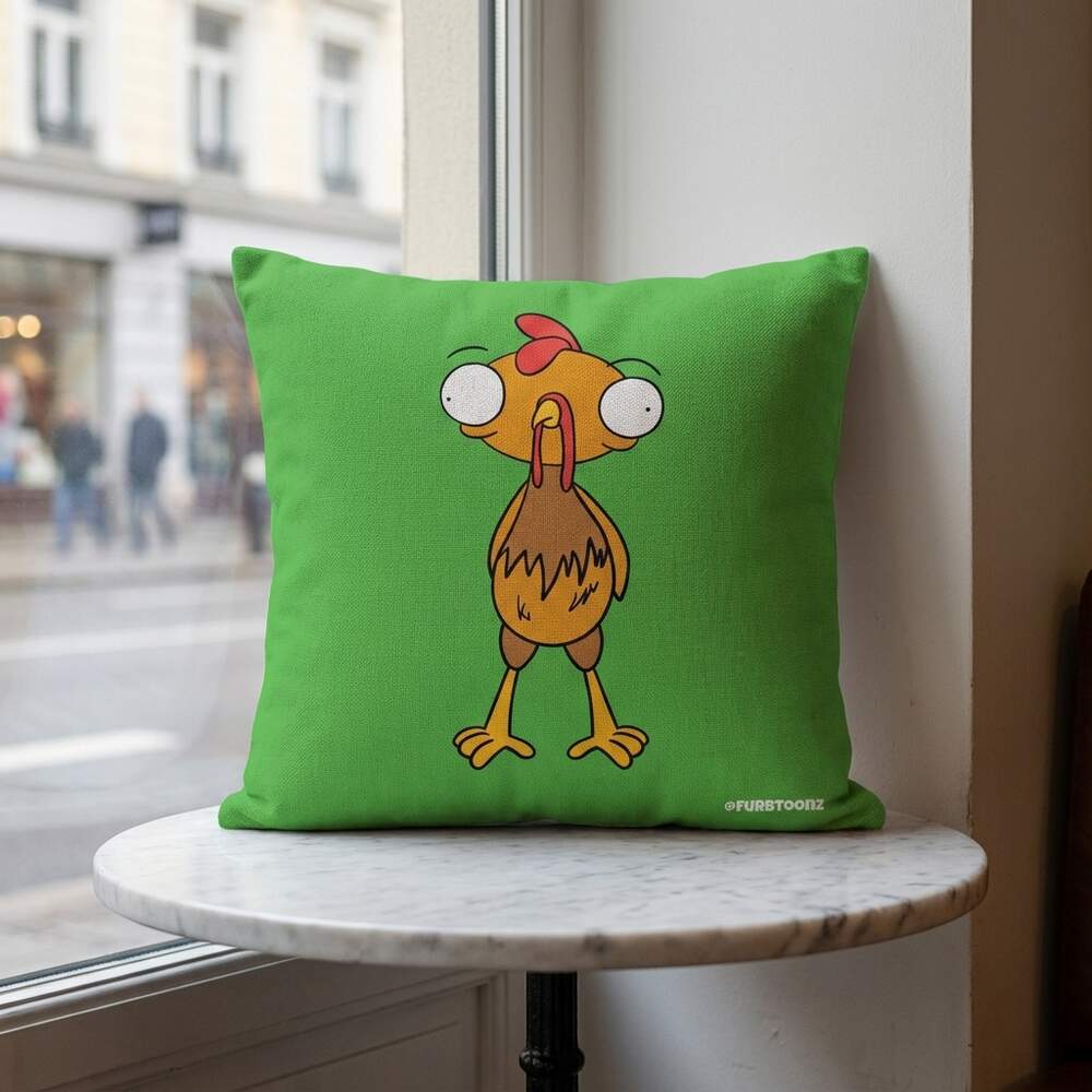 Chase the chicken Cushion, Front