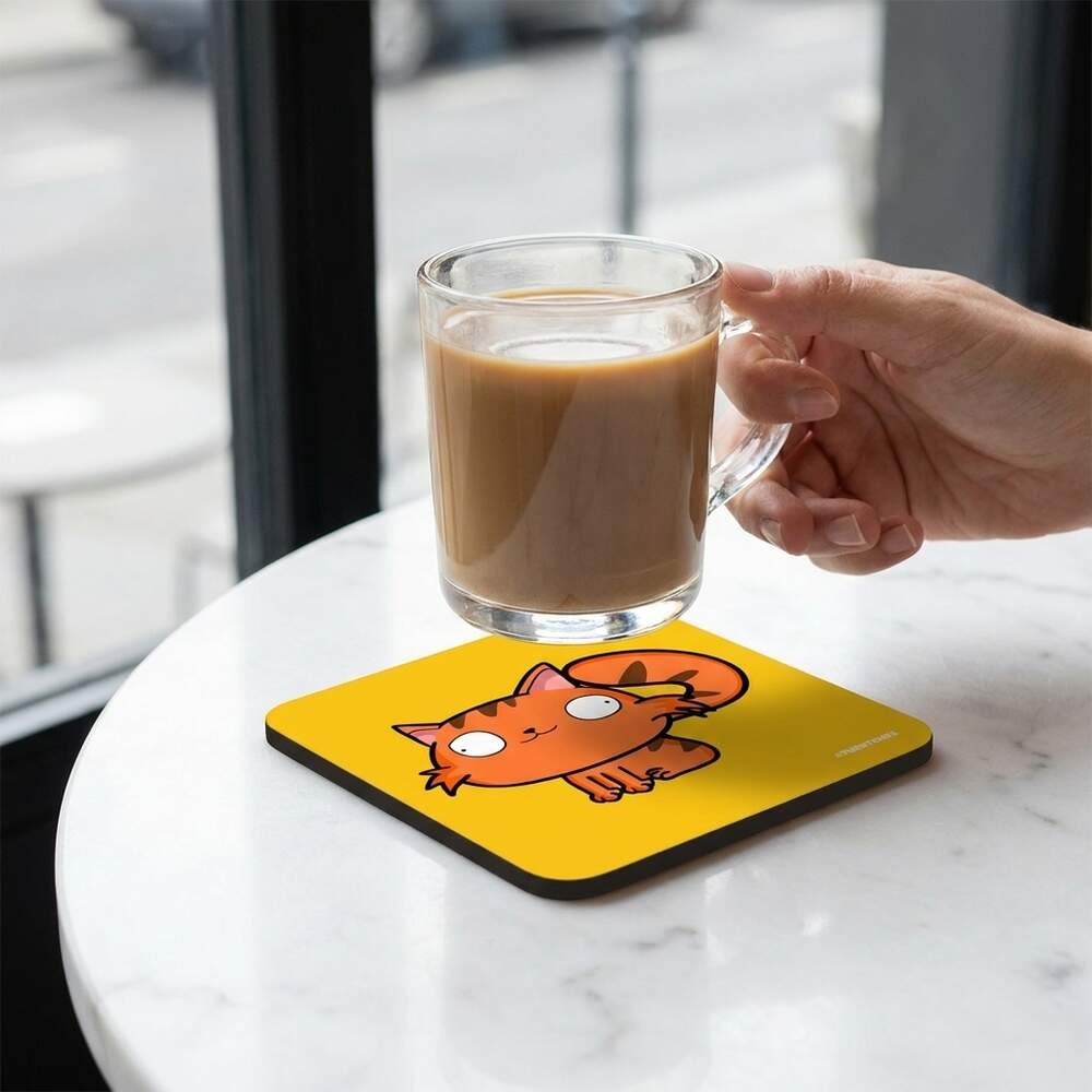Martin the cat Coaster, In use