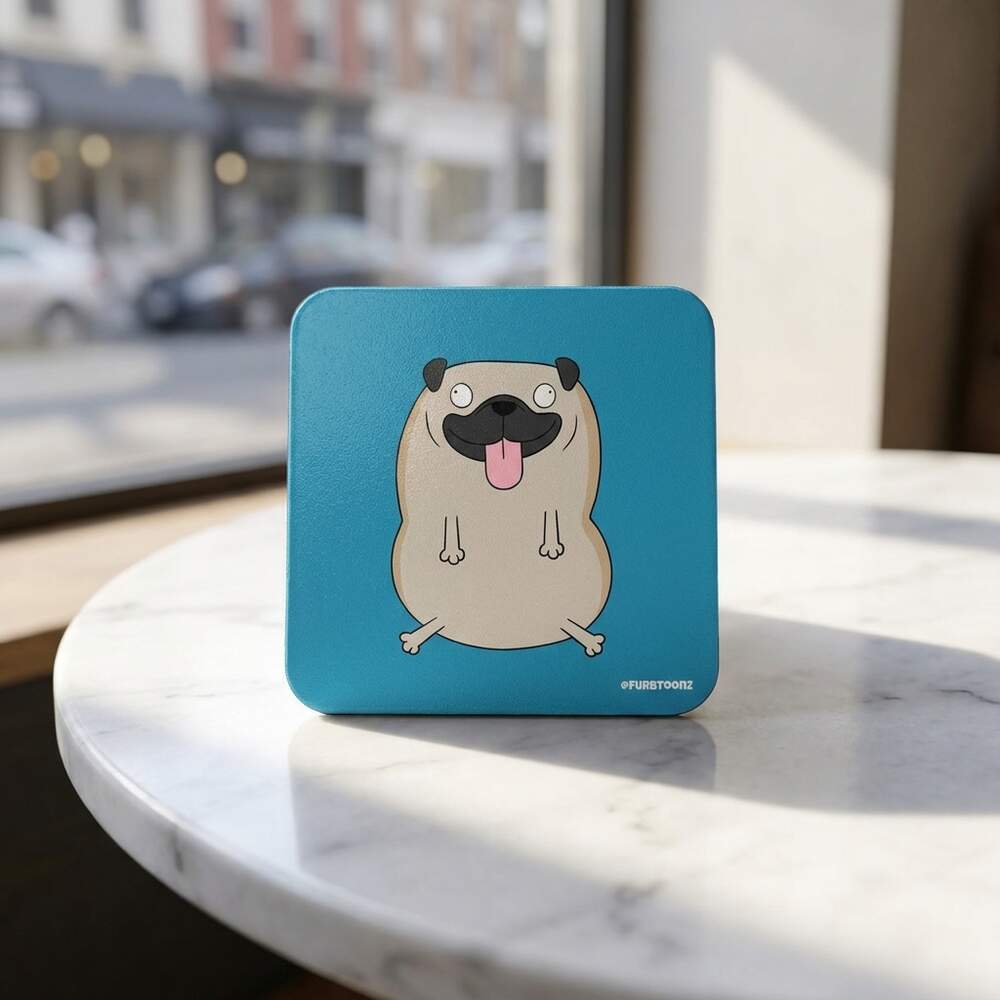 Dave the pug · Coaster, In use