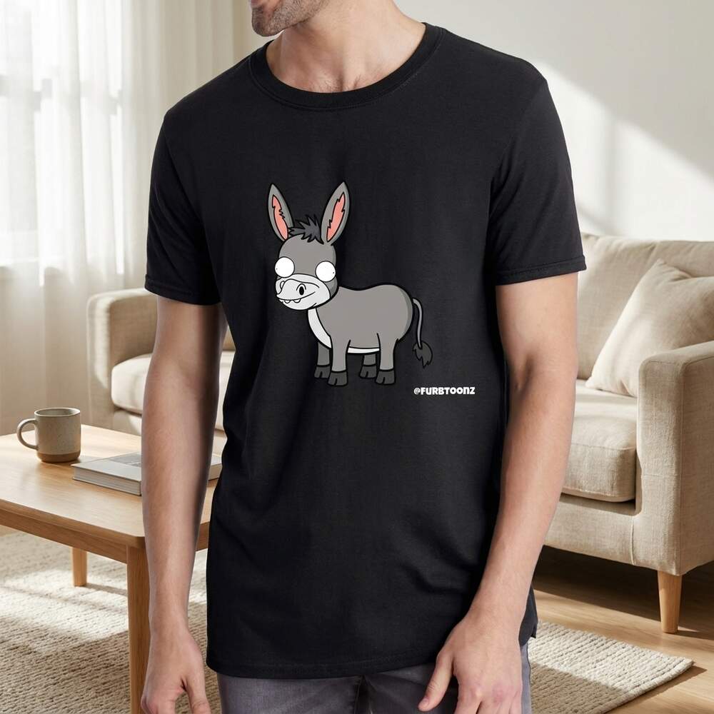 Dylan the donkey · T-shirt, In use, Black