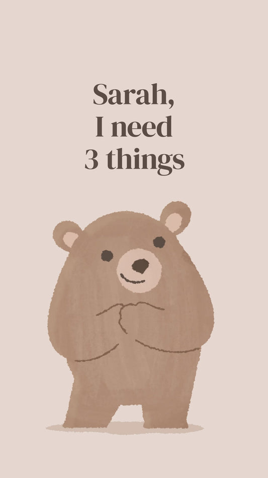 I Need 3 Things — example