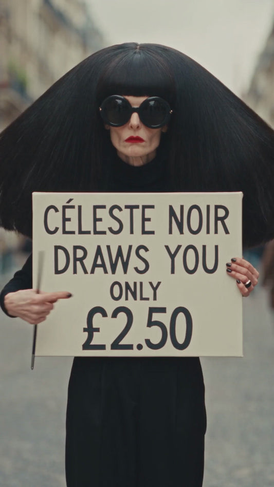 Street artist offer with Céleste Noir — example